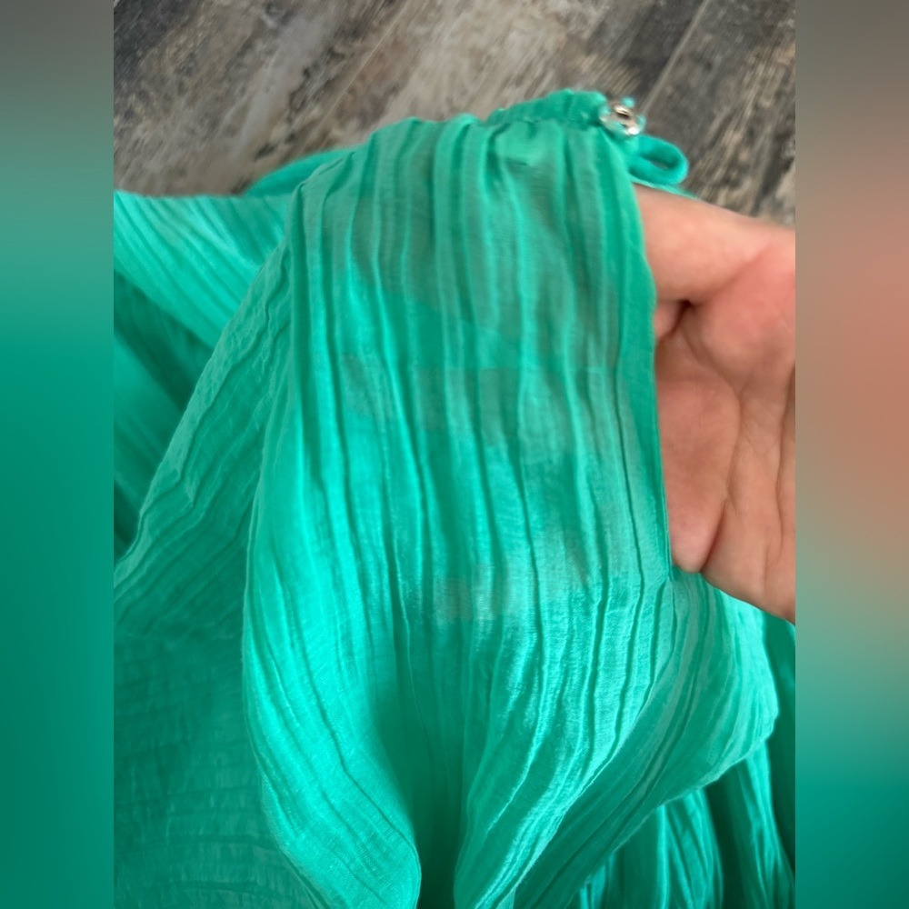 Sandro Emerald Green Tiered Maxi Dress - Picture 8 of 10